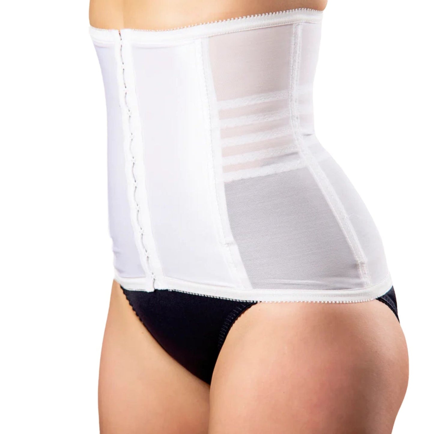 Shapette Powermesh Satin Panel Waist Cincher