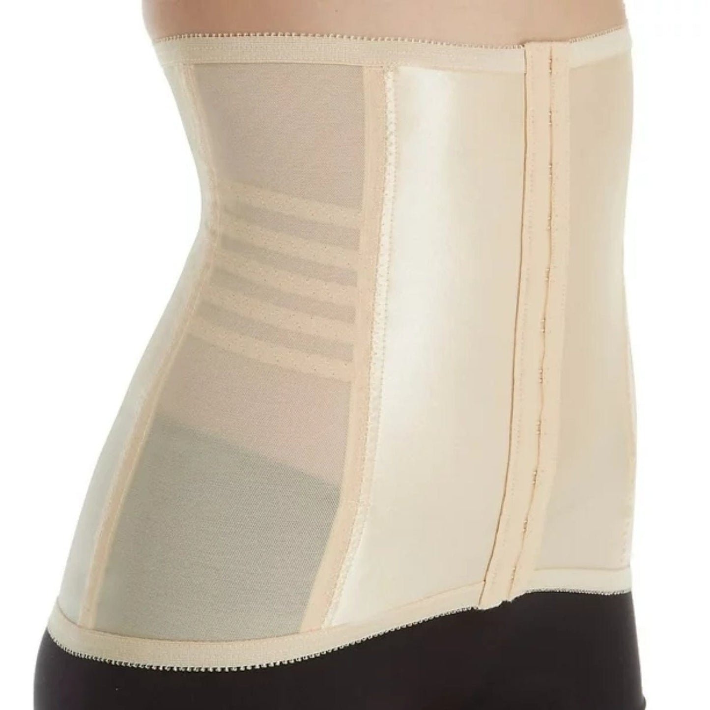 Shapette Powermesh Satin Panel Waist Cincher