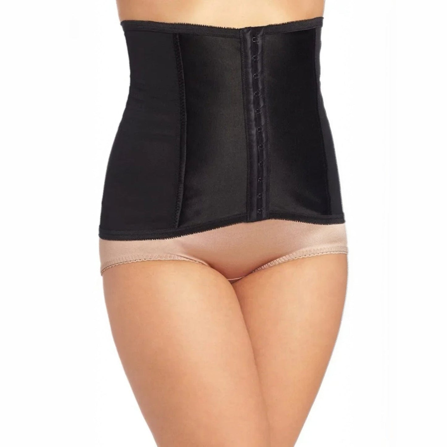 Shapette Powermesh Satin Panel Waist Cincher