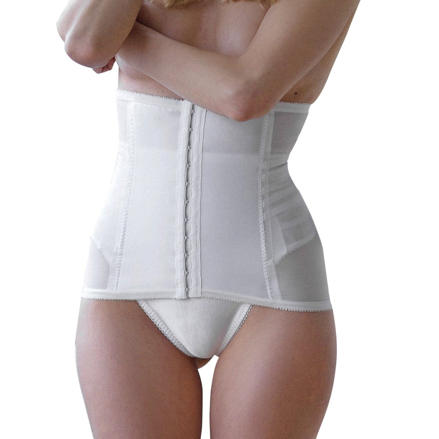 Shapette Powermesh Satin Panel Waist Cincher