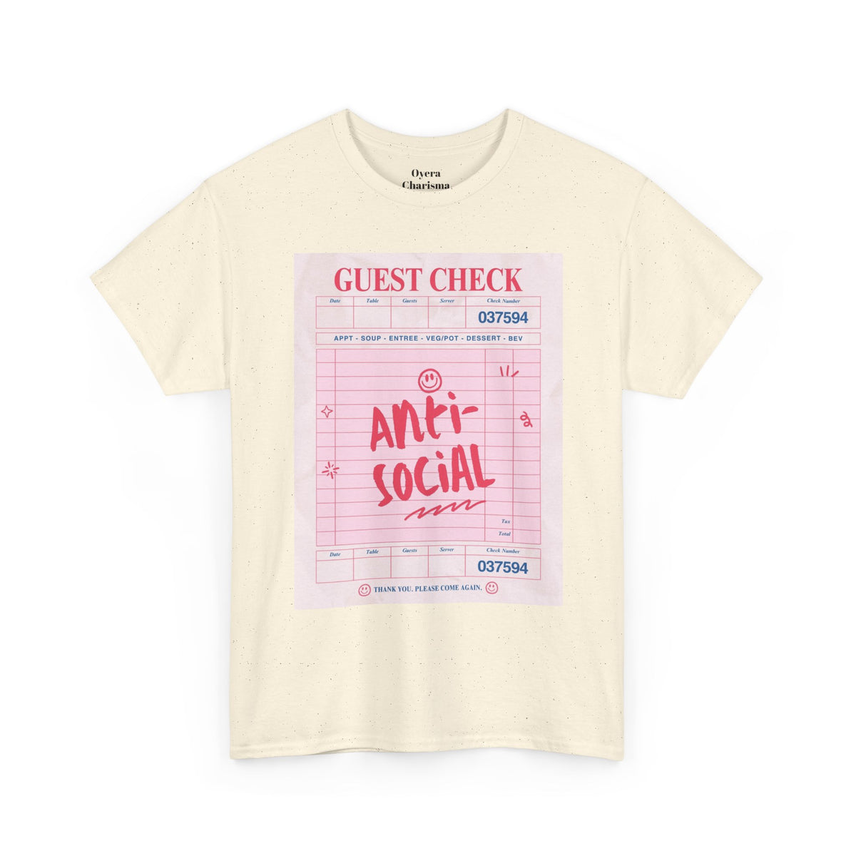 Anti-Social Guest Check T-Shirt