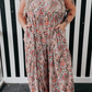 Paisley Print Sleeveless V Neck Jogger Jumpsuit