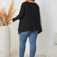 Honey Contrast Notched Neck T-Shirt