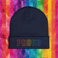 Rainbow Proud LGBTQ+ Pride Embroidered Knit Beanie
