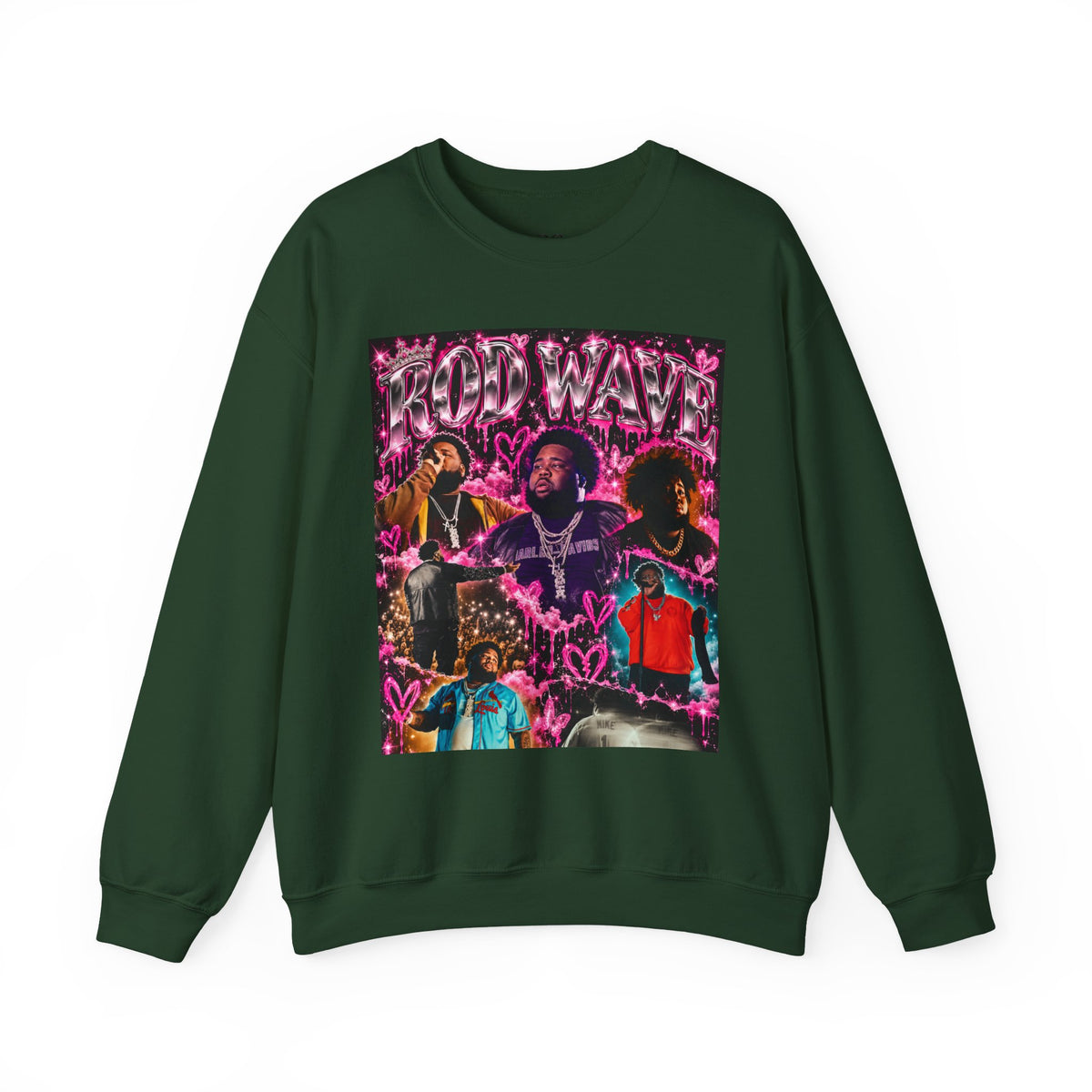 “Rod Wave” Pink Crewneck Sweatshirt
