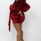“Florrie” Burgundy Velvet Dress