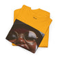Smiling Afro Woman Graphic Tee — Bold Urban Portrait T-Shirt