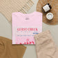 Pretty Curvy Girl Tee — Pink Guest Check Graphic Shirt