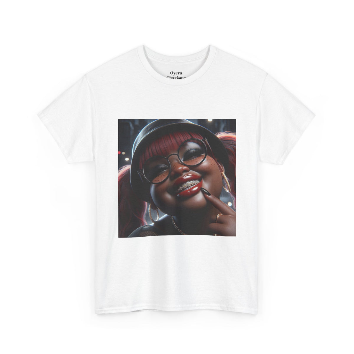 Graphic Tee — Smiling Afro Girl Portrait Shirt