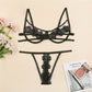 Sexy Lingerie Three-Point Strap Sexy Sleepwear Two-Piece Set Retail