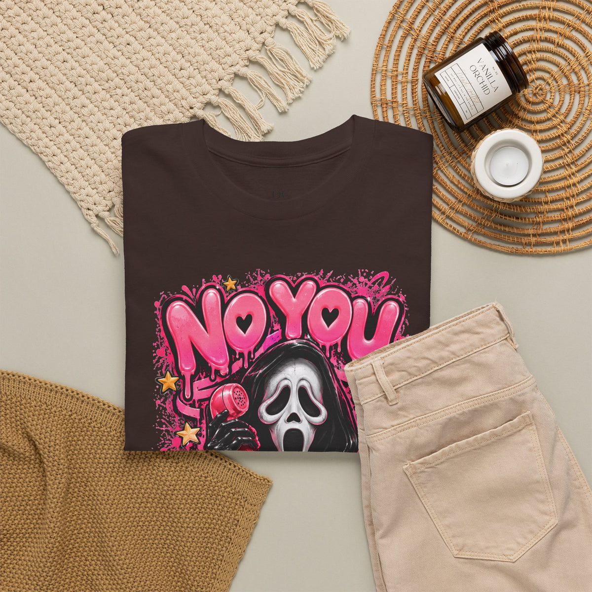 “No You Hang Up” Ghost Face Graphic Tee