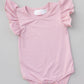 Vintage Pink S/S Flutter Bodysuit