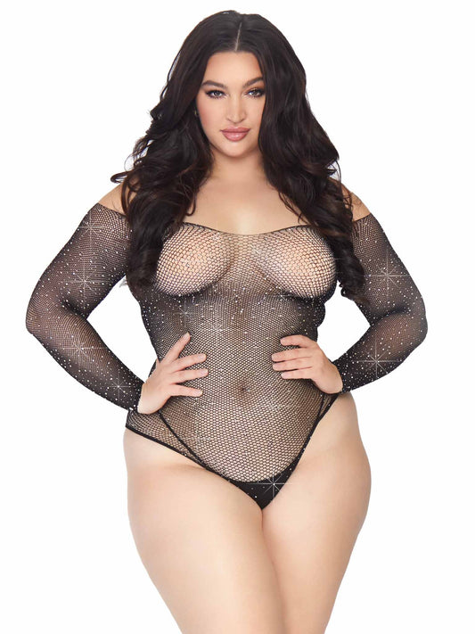 Falling 4 U Rhinestone Bodysuit