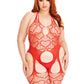 Love Hangover Heart Net Bodystocking