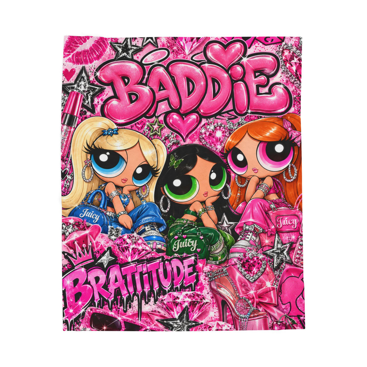 Bratz Baddie Brattitude Velveteen Plush Blanket