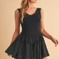Frill Sleeveless Drop Waist Mini Dress