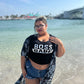 “Boss Babe” Graphic Crop Top