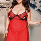Rosey Split Cup Lingerie Babydoll