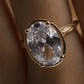 Sterling Silver Oval Cut CZ Cocktail Ring