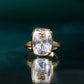 Sterling Silver Elongated Cushion Cocktail Ring 4ct & 8ct