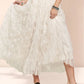ADORA Elastic Waist Cloud Fluffy Maxi Skirt in Beige