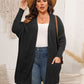 Open Front Cardigan With Pockets