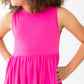Hot Pink Tank Pocket Twirl Dress