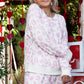 Pink Leopard Print Long Sleeve Top Shorts Set
