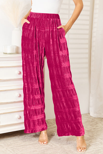“Muyan” Velvet Wide Leg Pants