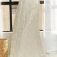 ADORA Elastic Waist Applique Maxi Skirt in Beige