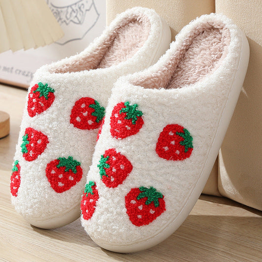 Strawberry Cotton Slippers