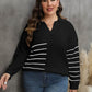 Striped V-Neck Sweater