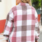 Plaid Button Up Collared Neck Jacket