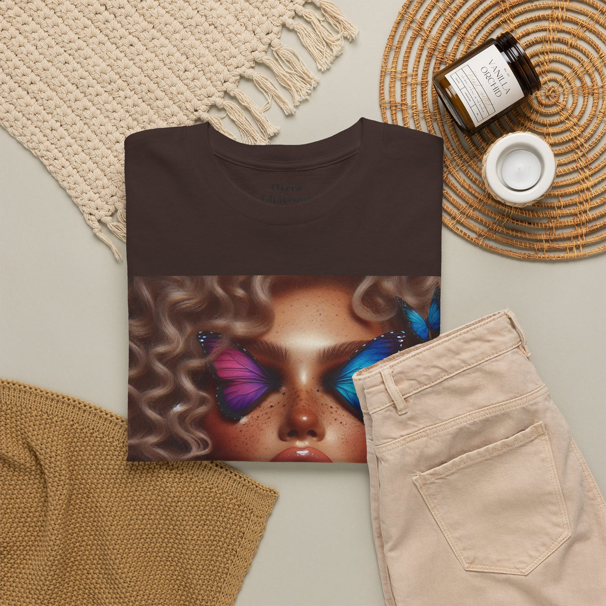 Butterfly Glam Portrait T-Shirt