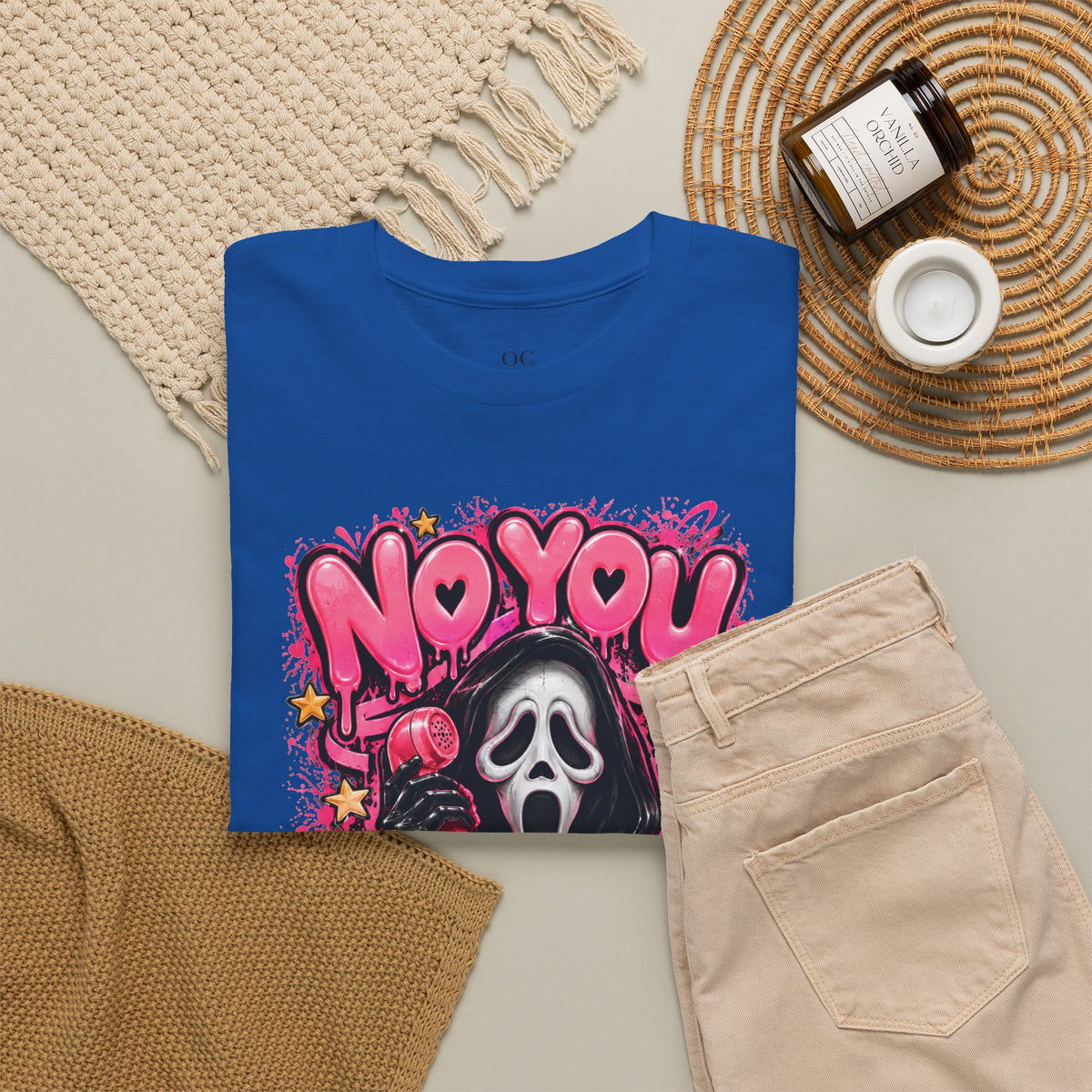 “No You Hang Up” Ghost Face Graphic Tee