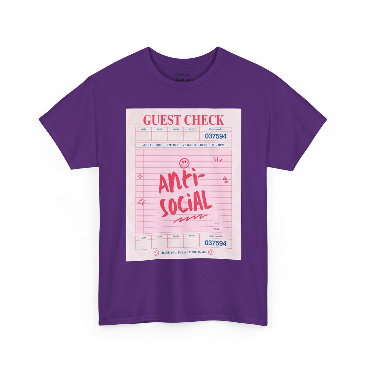 Anti-Social Guest Check T-Shirt