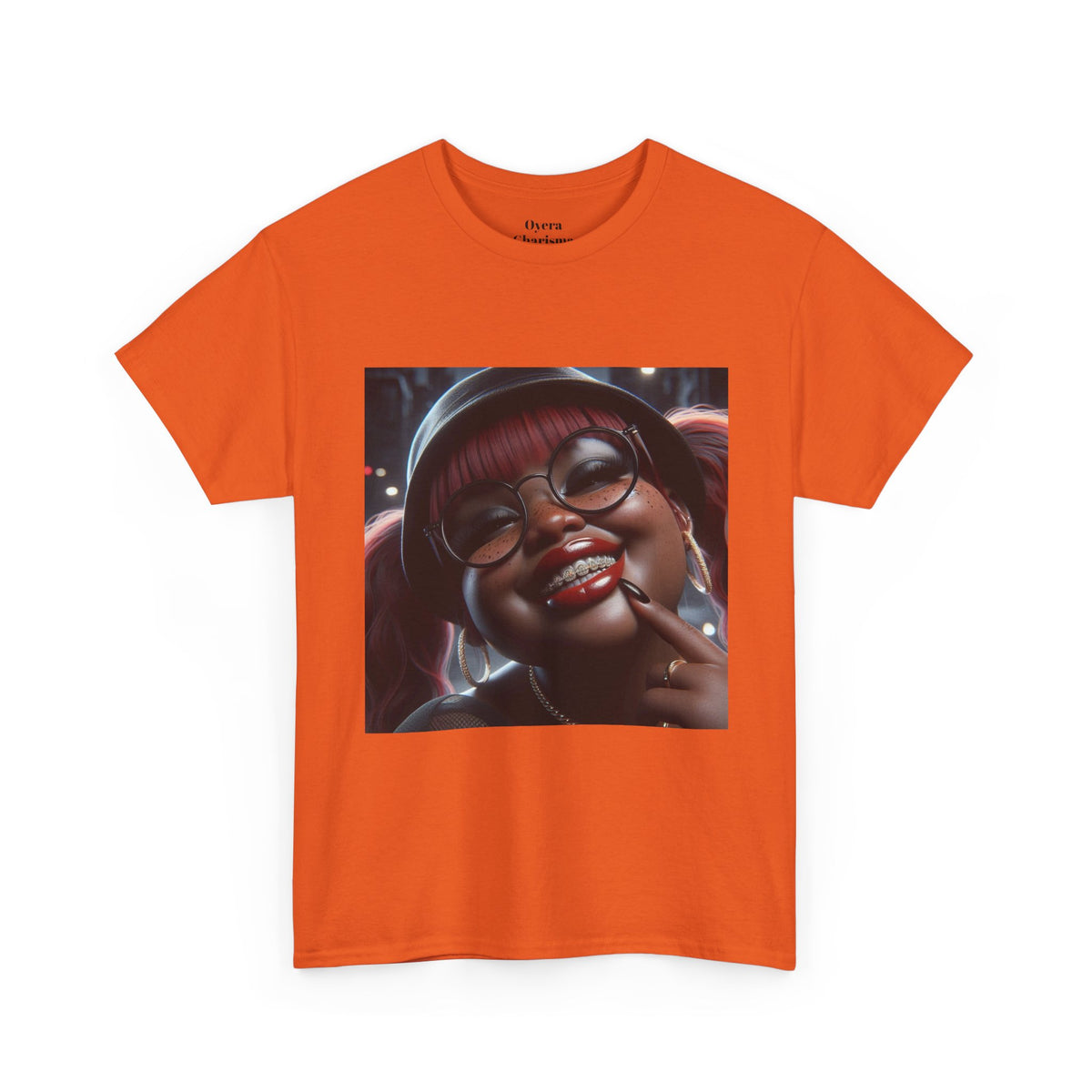 Graphic Tee — Smiling Afro Girl Portrait Shirt