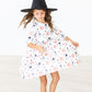 Peek-a-Boo 3/4 Sleeve Pocket Twirl Dress