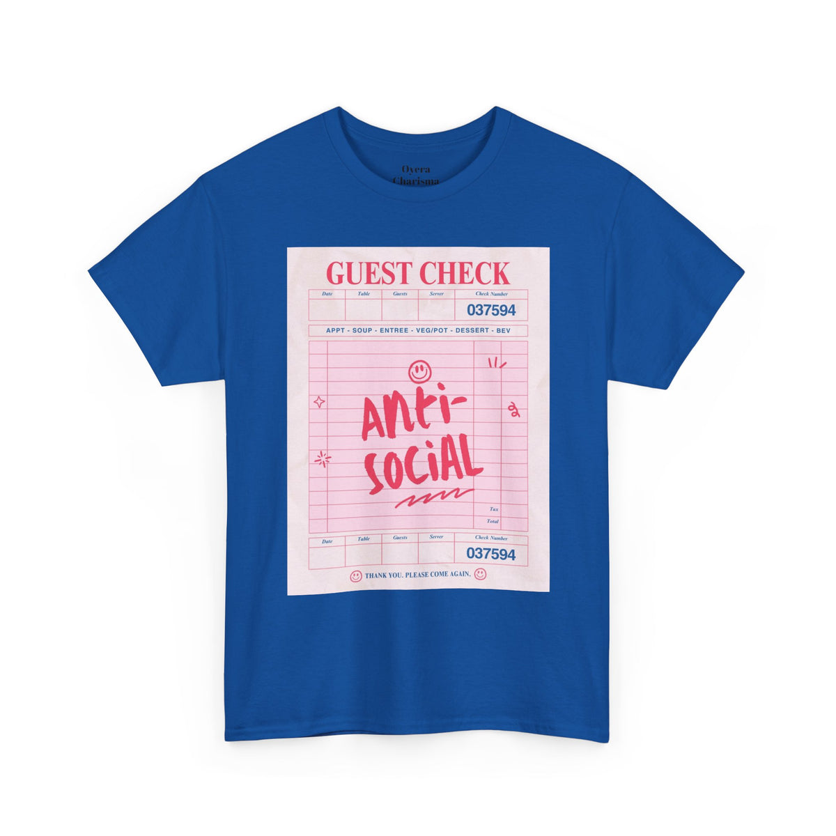 Anti-Social Guest Check T-Shirt