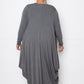 Bubbled Hem Waterfall Cardigan