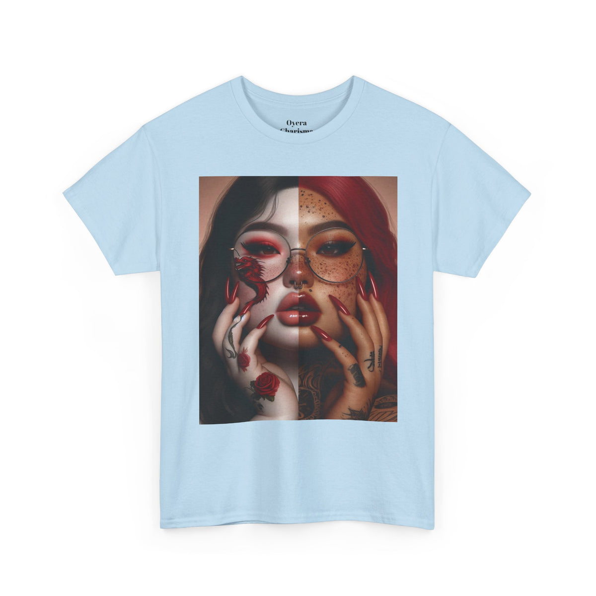 Surreal Split Face Art T-Shirt