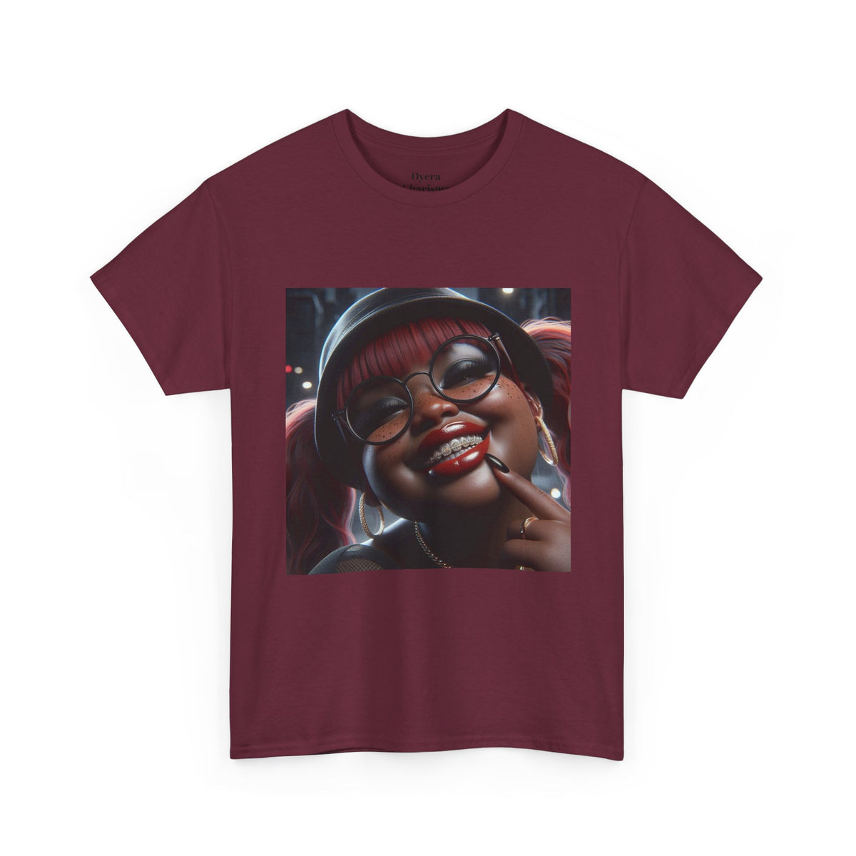 Graphic Tee — Smiling Afro Girl Portrait Shirt