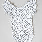 Scattered Dot S/S Flutter Sleeve Leotard