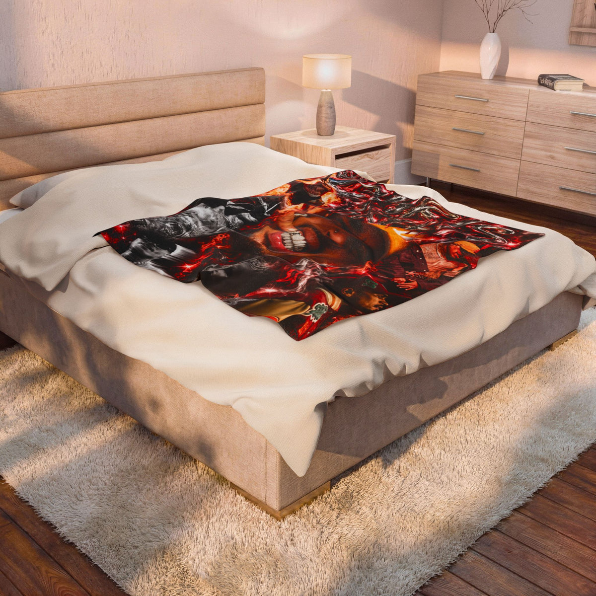 “Chris Breezy” Velveteen Plush Blanket