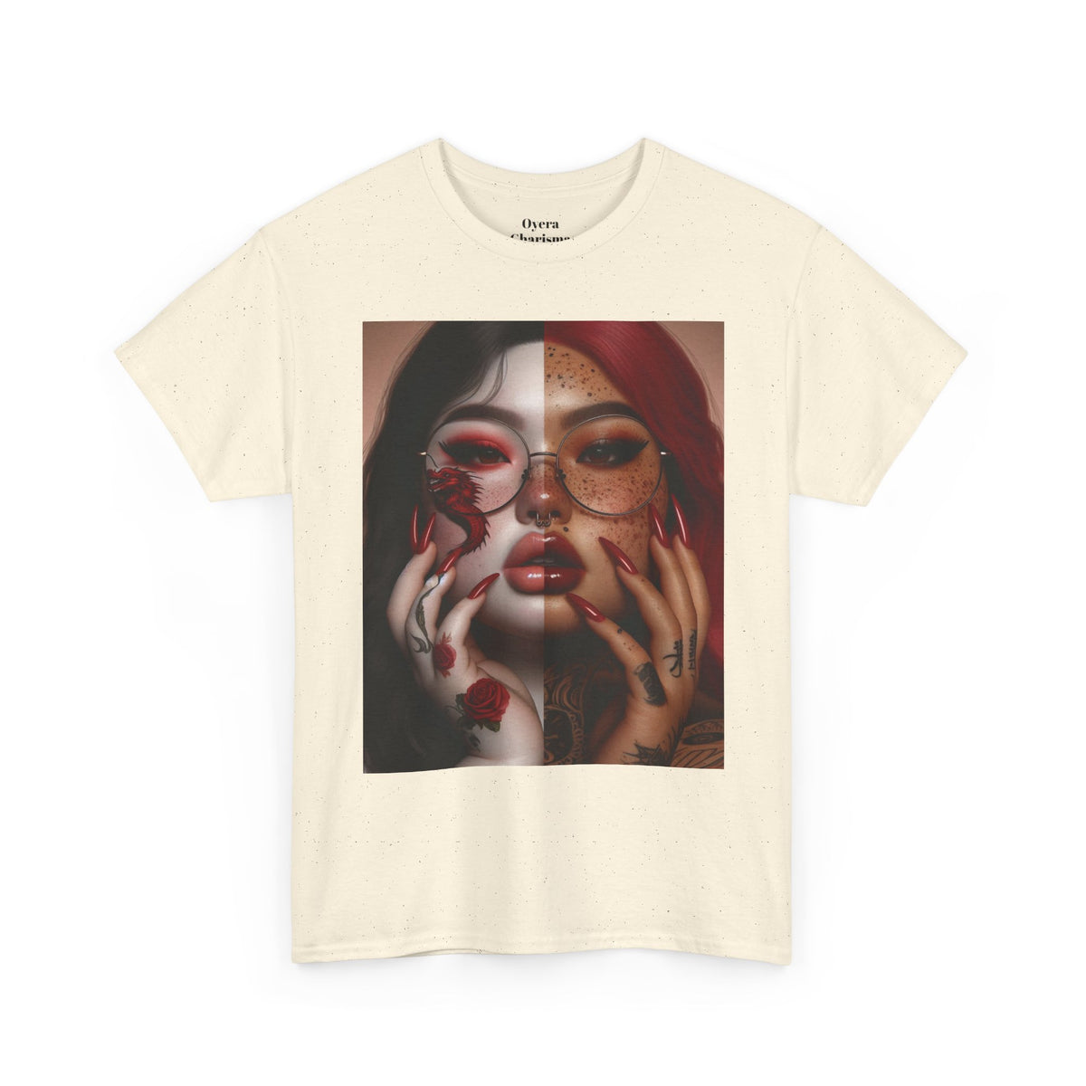 Surreal Split Face Art T-Shirt