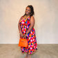 Fit And Flare Midi Dress W/ Side Pockets