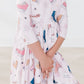 Figure Skate 3/4 Sleeve Twirl Dress