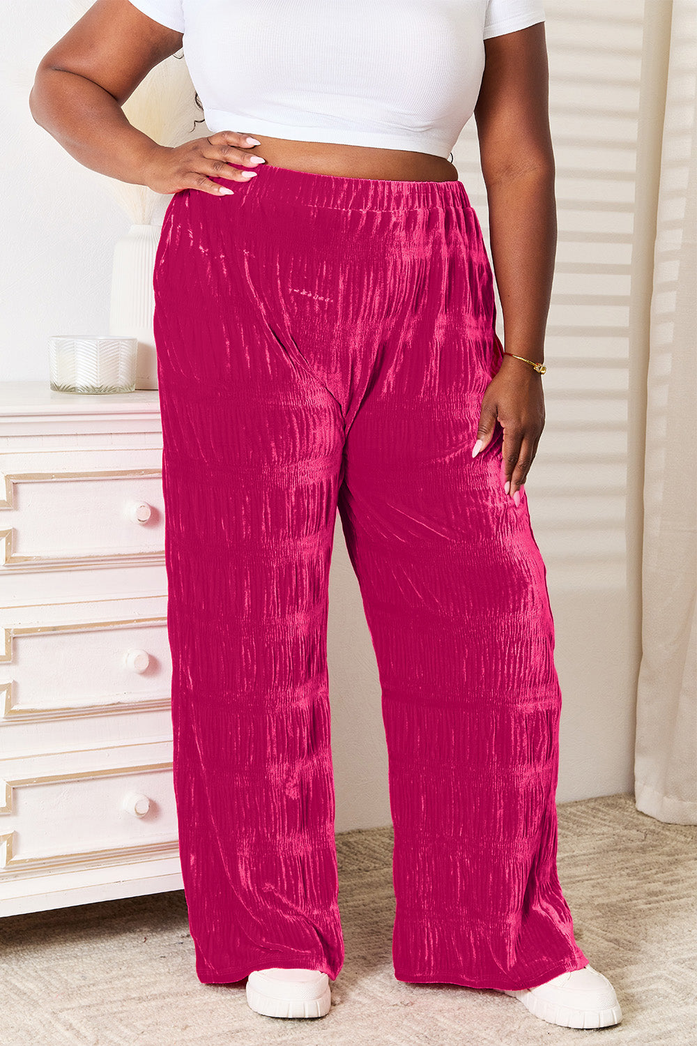“Muyan” Velvet Wide Leg Pants