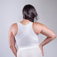 Front Closure Back Support Long Line Bra - White