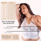 Front Closure Back Support Long Line Bra - White